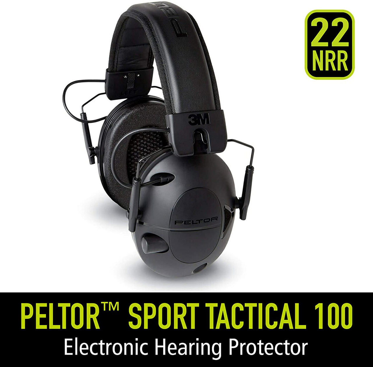 Peltor Tactical 100 ブラック Peltor Sport Tactical 100 Electronic Hearing Protector Ear Muffs